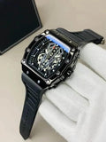 Luxury Black Skeleton Watch for Men – Powerful Automatic Design