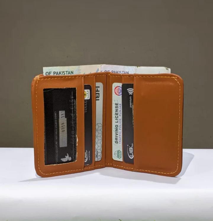 Men’s Premium Leather Wallet – Black, Orange & Gray | Luxury Puma Logo Design