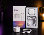 25W USB-C PD Fast Charging Adapter + Cable for iPhone & Android