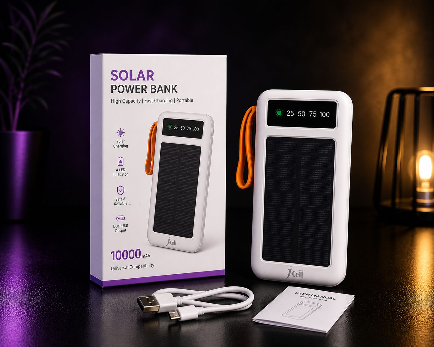 4-in-1 Multi Cable Power Bank 10000mAh