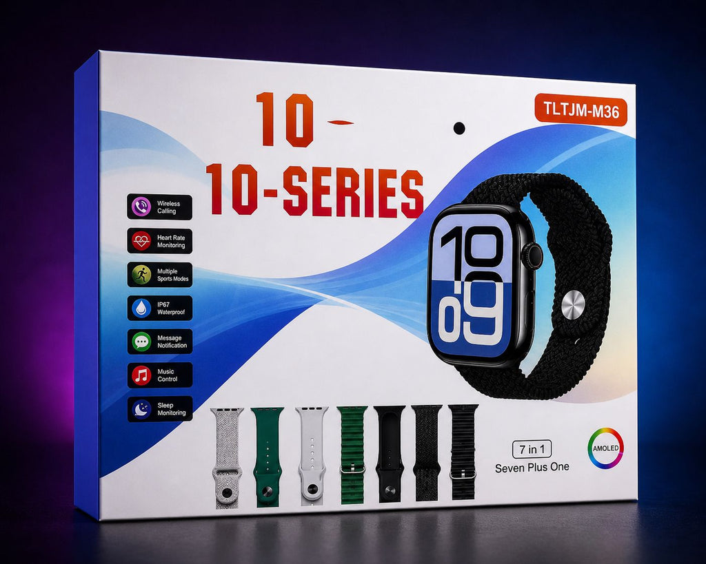 T500 Series 10 Smartwatch with 7-in-1 Strap Combo