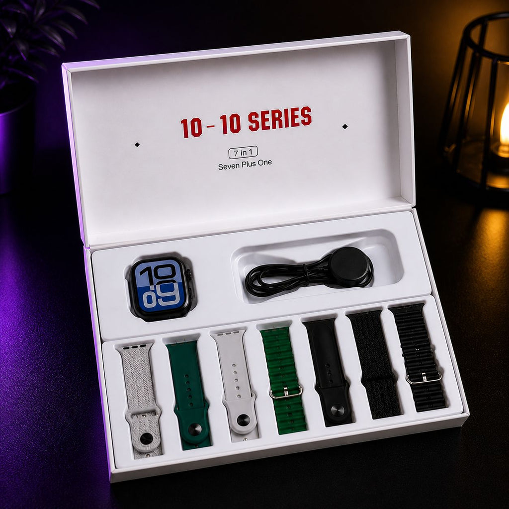 T500 Series 10 Smartwatch with 7-in-1 Strap Combo