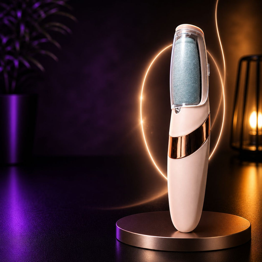 Portable Electric Foot File with 2 Roller Heads
