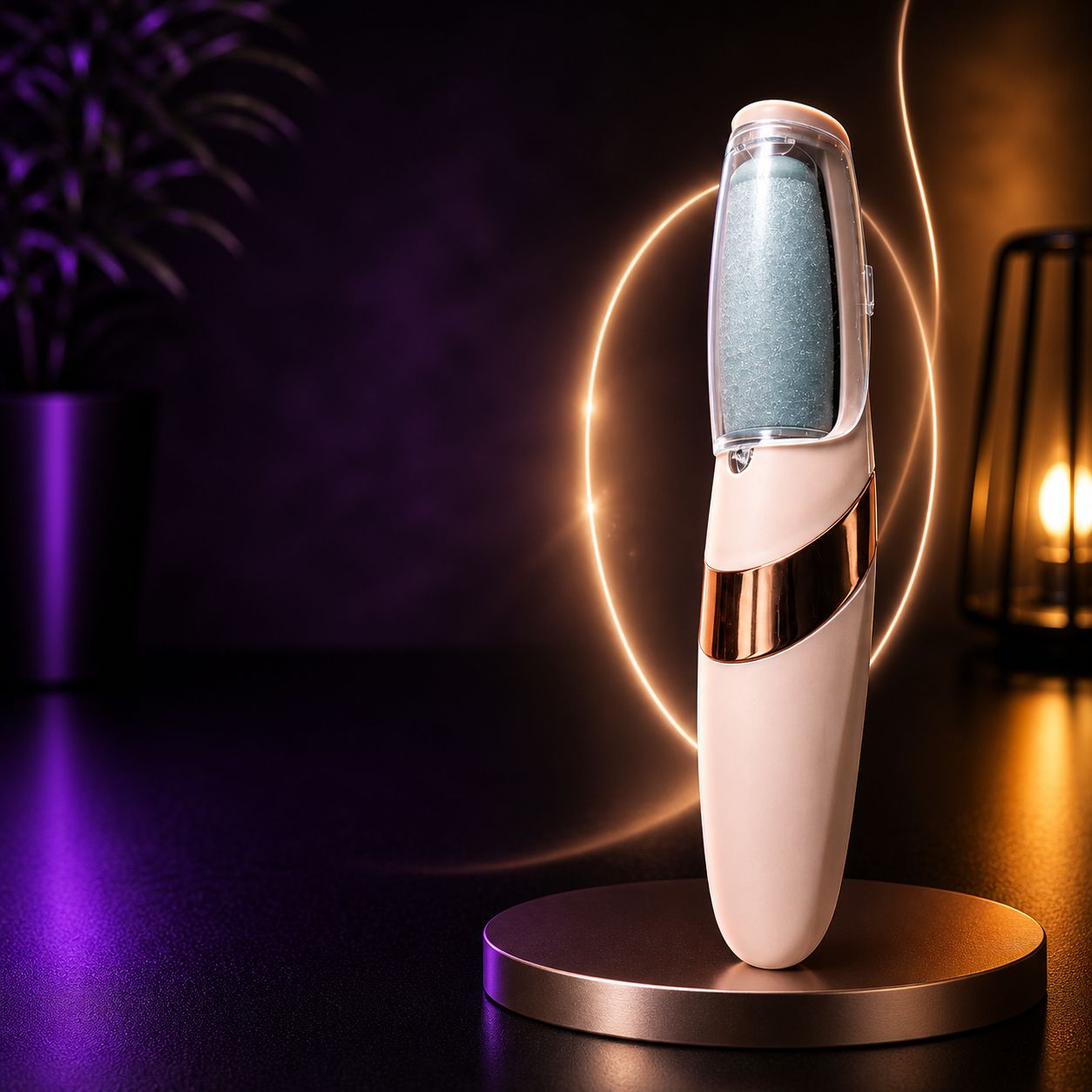 Portable Electric Foot File with 2 Roller Heads
