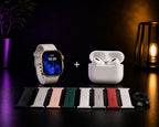 i20 Ultra 2 Max Smartwatch + Earbuds Combo (10-in-1 Set)