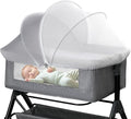 Premium Bassinet Mosquito Net Cover – Half Blackout Baby Crib Net with 2-Way Zipper, Breathable & Sun-Blocking Protection