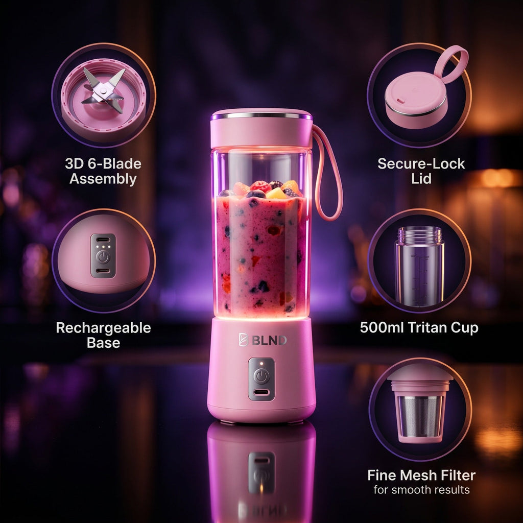 Mini Fruit Blender – Travel-Friendly Juice & Smoothie Maker